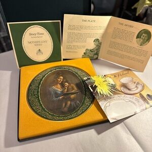 Vintage Pickard China Plate w/ COA & Case STORY TIME #2 Mother's Love Series